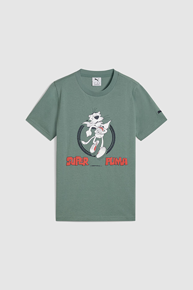 Super Graphic Tee I B Green Moon