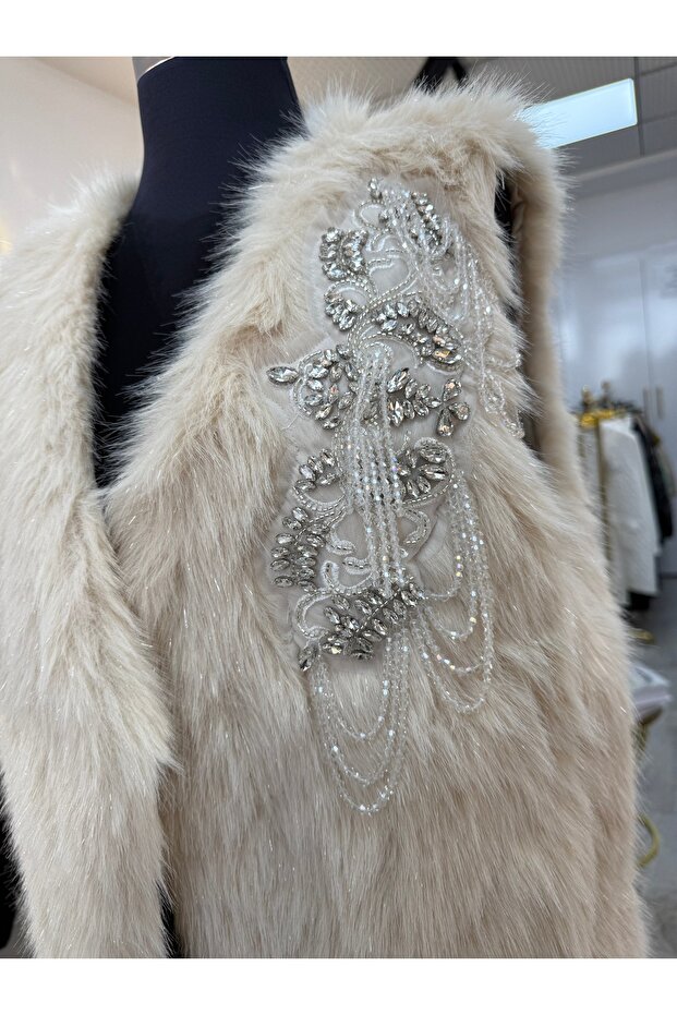 Taşlı ithal yelek - 2