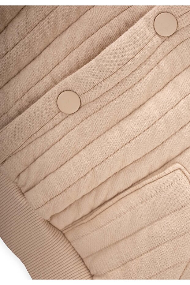 Kapitone Ceket 1-10 Yaş Bej - 4