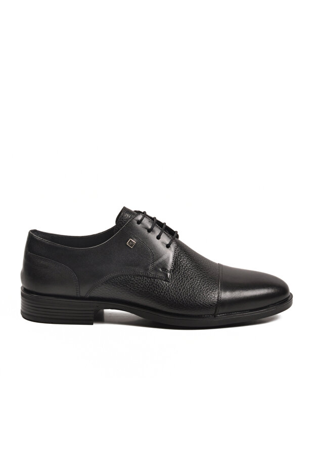 Black Genuine Leather Lace-Up Men's Classic Shoes 3129 m