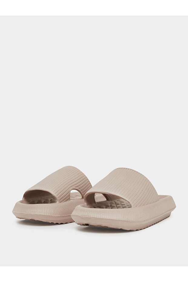 Textured Open Toe Slides - 2