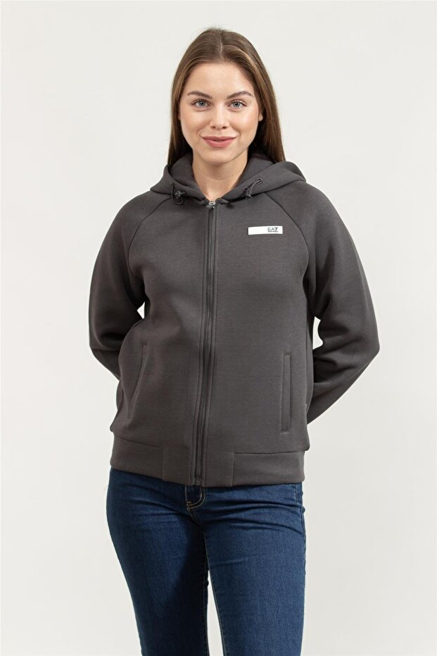 Kadın Kapüşonlu Sweatshirt - 1