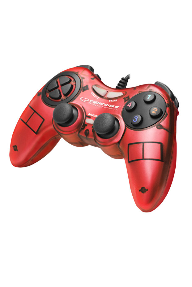 Fighter Controller, with vibration, PC, Red - 1