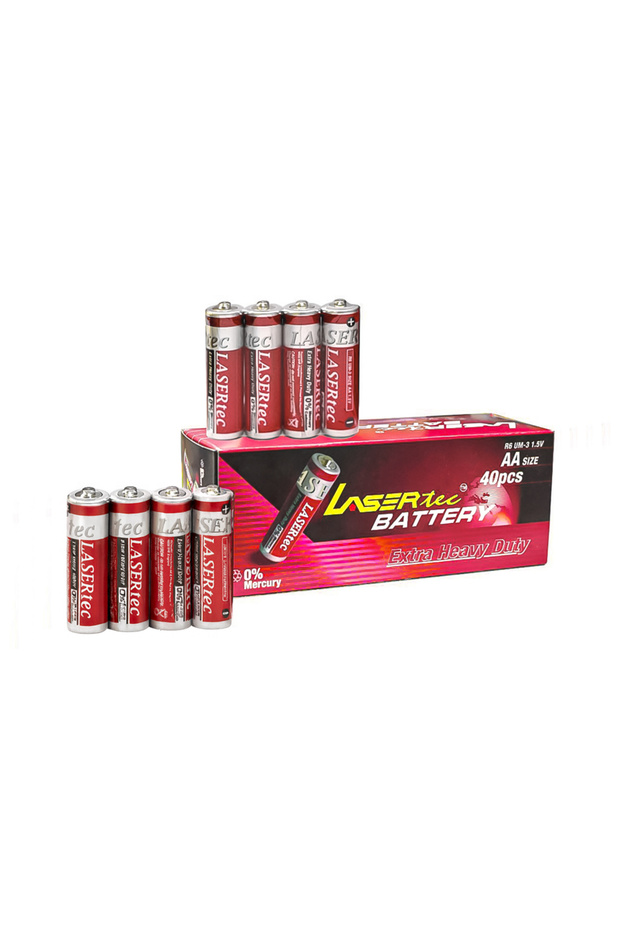 AA R6 Batteries 40 Piece Box, 1.5V Battery Cells, Heavy Duty AA Batteries