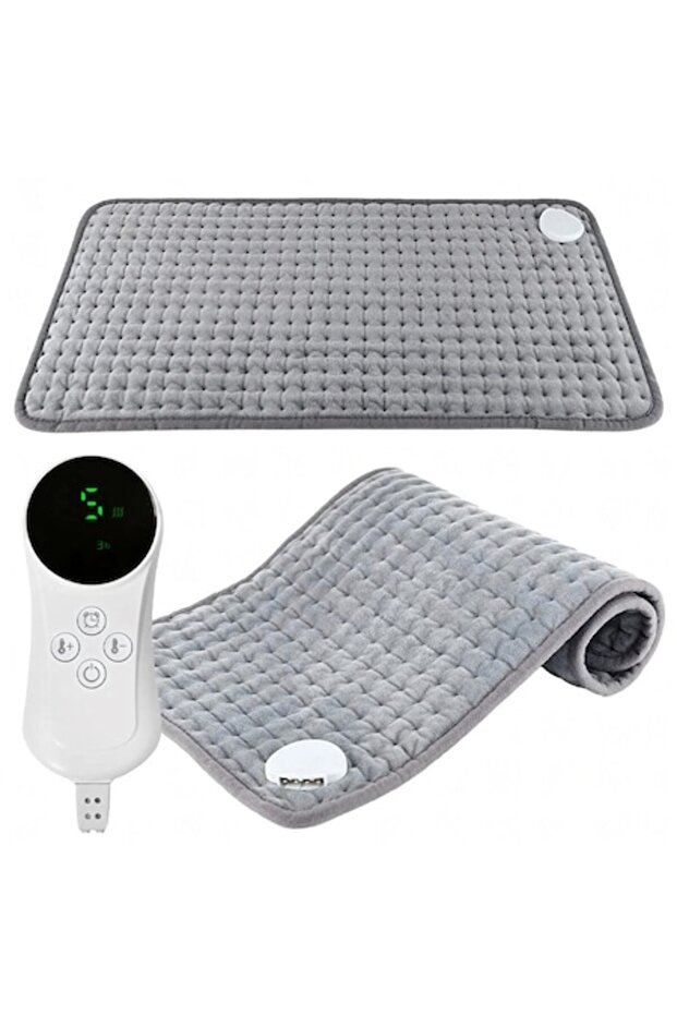 Electric Back Heating Blanket, Optim Solution, 9 Temperature Levels, 30x60 cm, Gray - 1