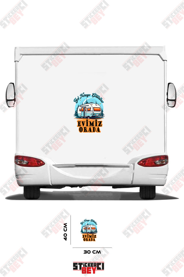Wherever the Road Goes, Our Home Is in the Army Written on It Caravan Visual Caravan Sticker Coating