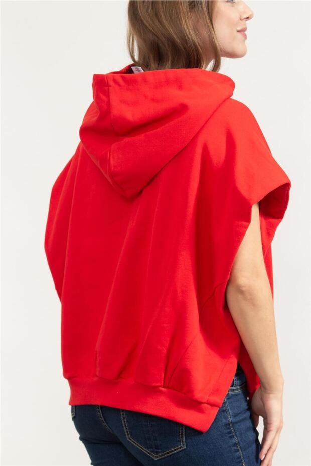 Kadın Kapüşonlu Sweatshirt - 3