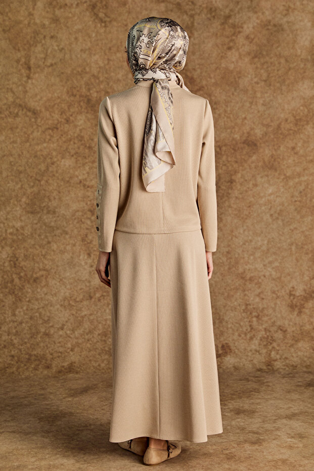 Çift Cepli Örme Etek - 2