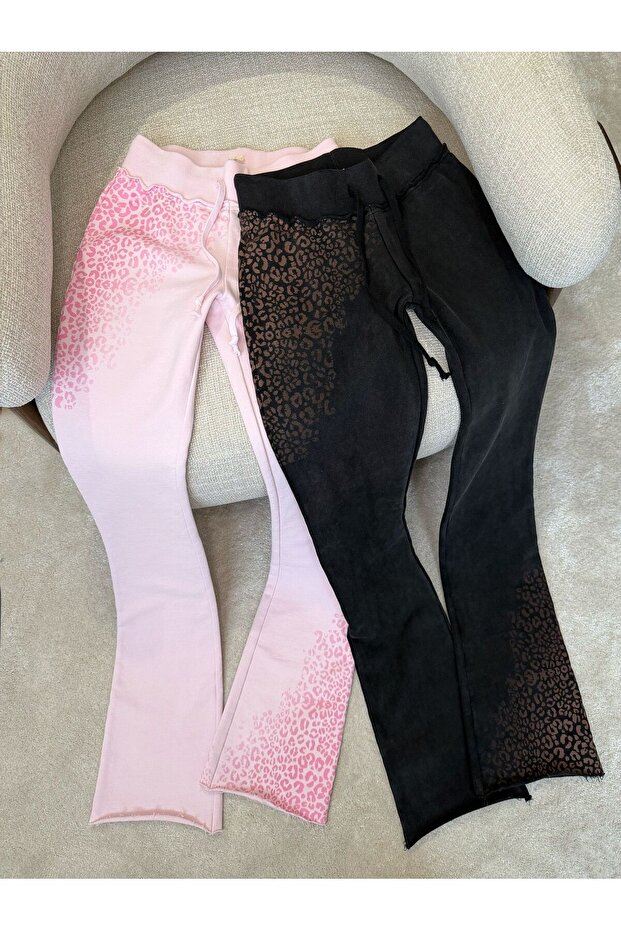 Leopar İspanyol Paça Tayt - 3