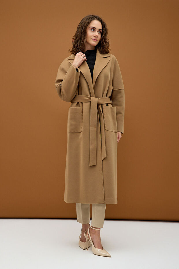 Taba Modern Oversize Geniş Cepli Palto - 4