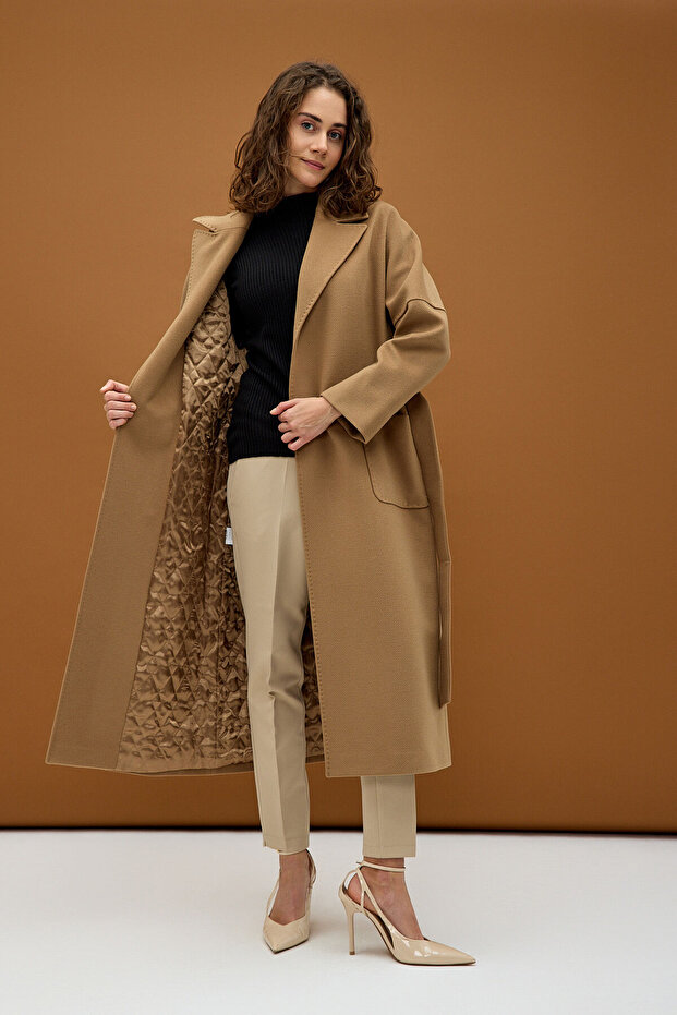 Taba Modern Oversize Geniş Cepli Palto - 3