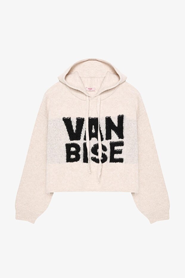 Kapüşon Detaylı Triko Taş - 1