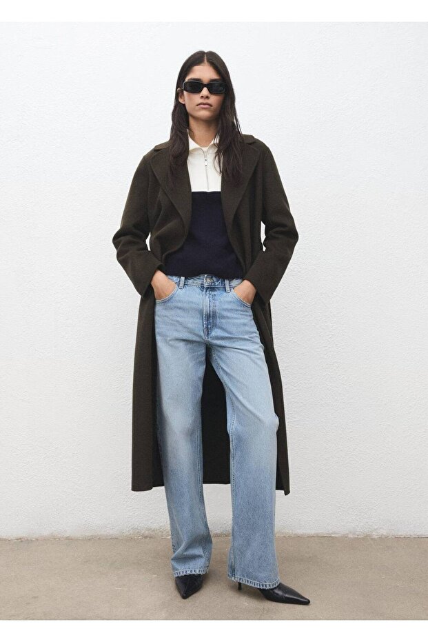 Dik yakalı iki renkli kazak - 2