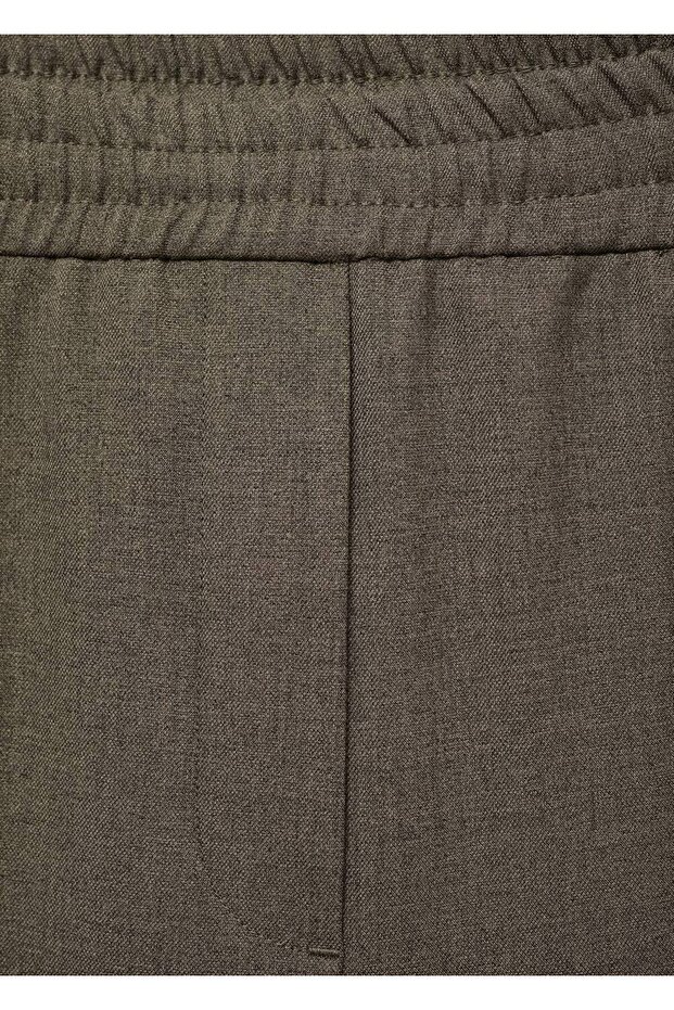 Elastik belli wideleg pantolon - 5