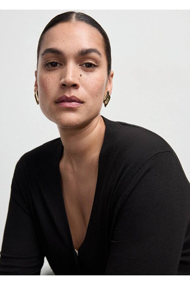 V yaka triko hırka - 5