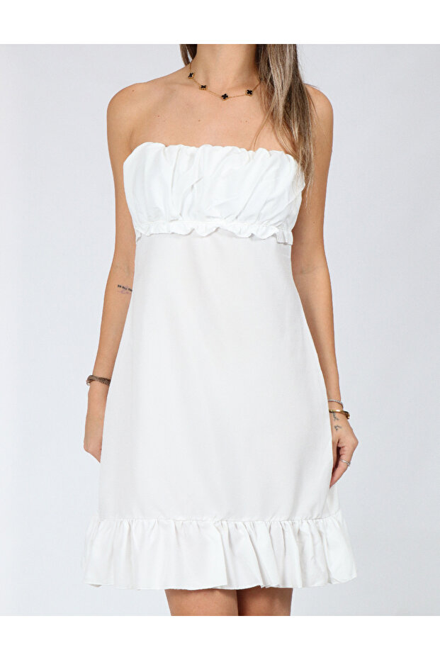 Rochie scurta, Alb - 1