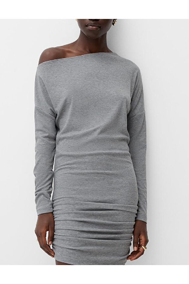 Rochie scurta, Gri - 2