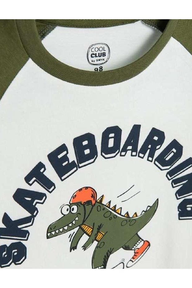 Bluza, Alb/Verde - 2