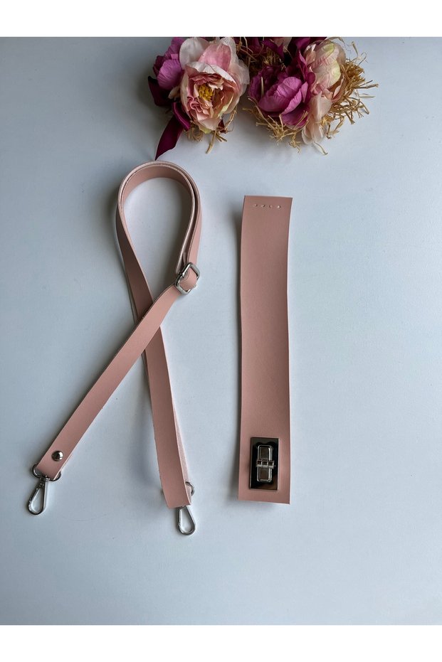 Adjustable Strap and Cover Kit Made of Faux Leather for Knitted Bags