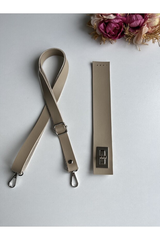Adjustable Strap and Cover Kit Made of Faux Leather for Knitted Bags