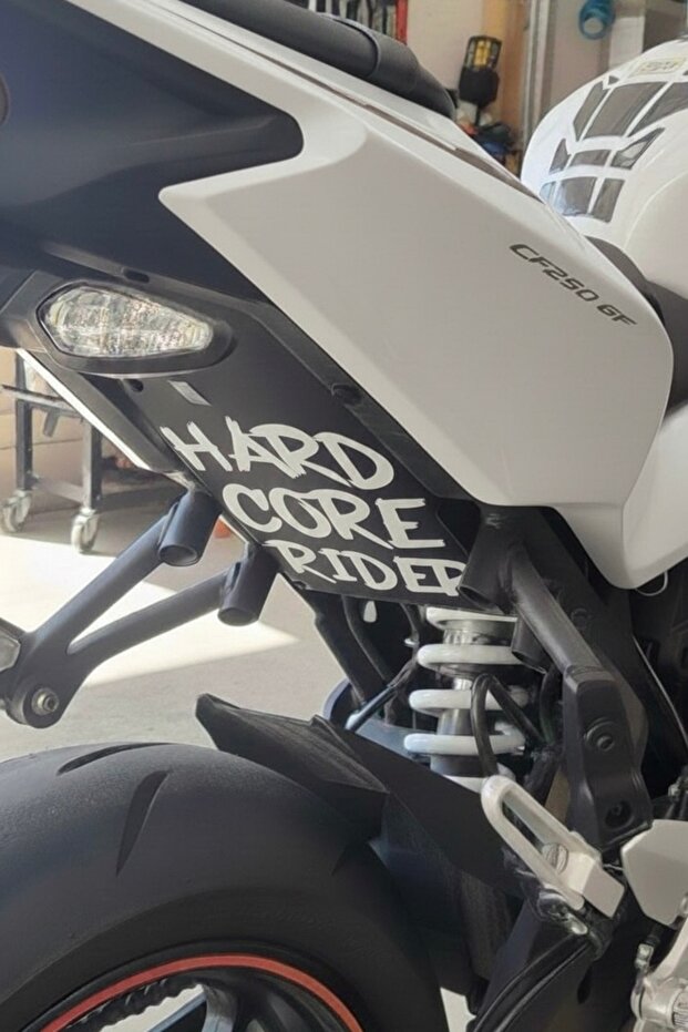 Hard Core Rider Motorcycle Sticker 14X18 cm
