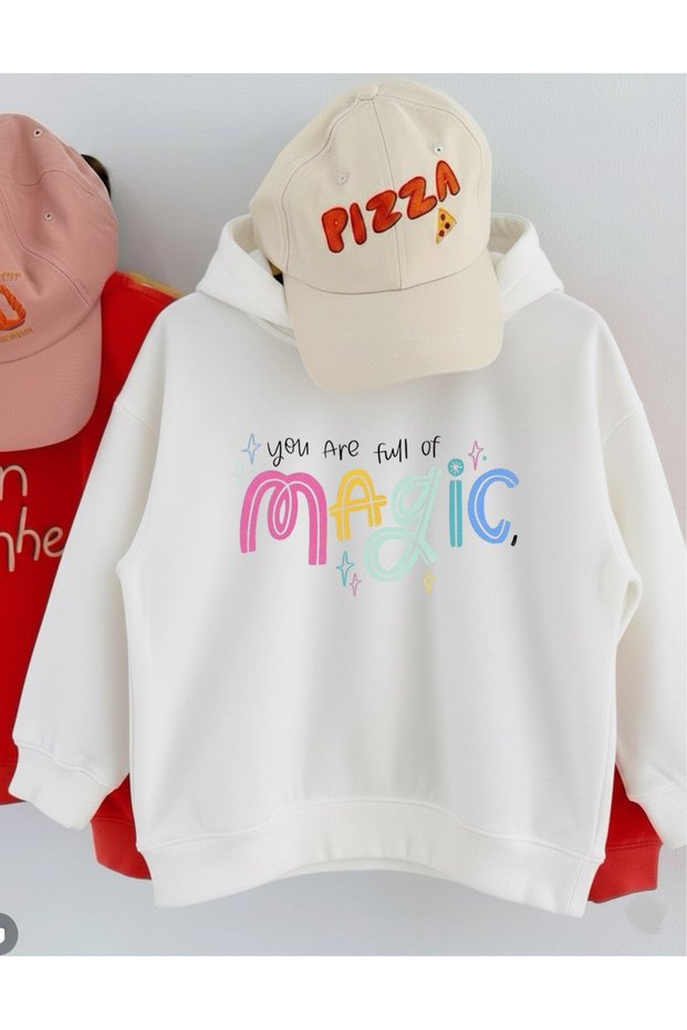 Oversized Girls' Sweatshirt – You Are Full of Magic Front Printed