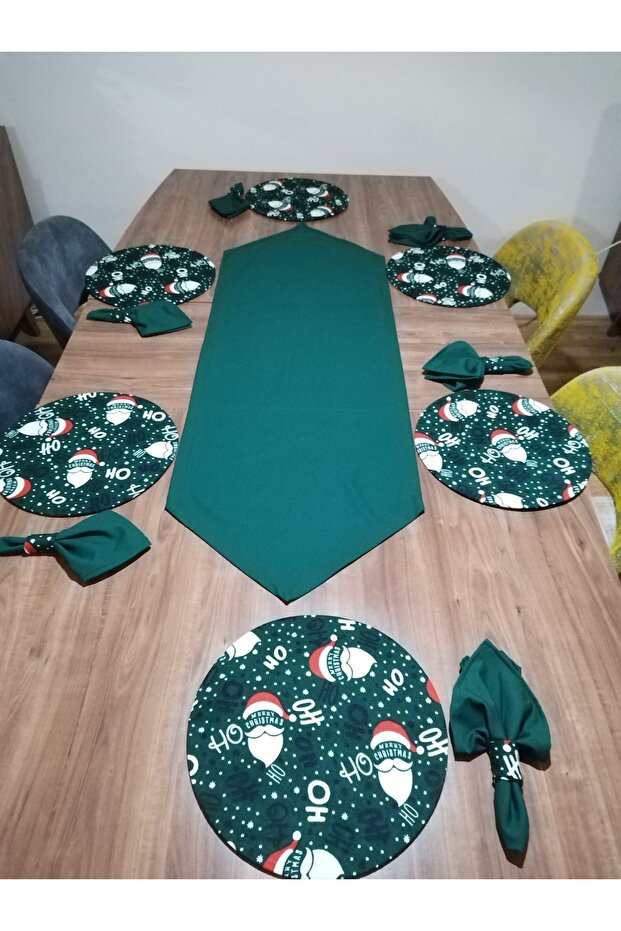 Yılbaşı runner masa örtüsü seti - 2