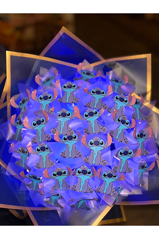 Stich buketi led ışıklı