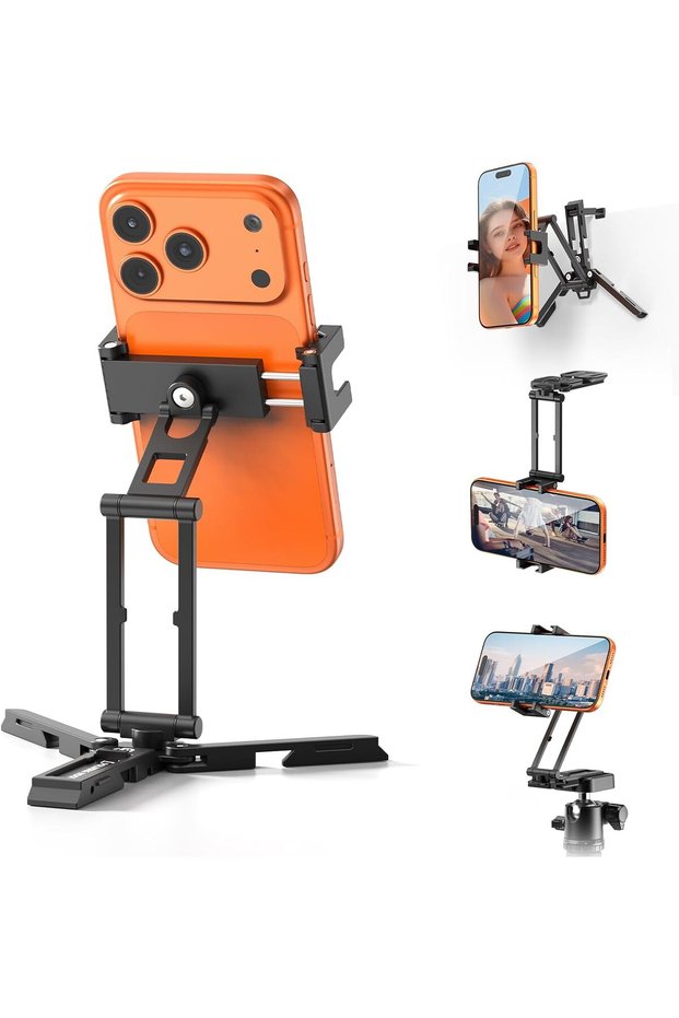 Phone Tripod Mount with Arca Uka Base, Foldable Mini Tripod Mount