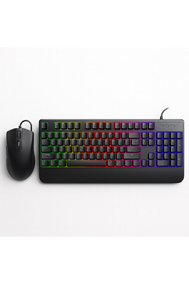 لوحة مفاتيح وماوس ميكانيكية للألعاب، بإضاءة خلفية RGB، طراز M-700