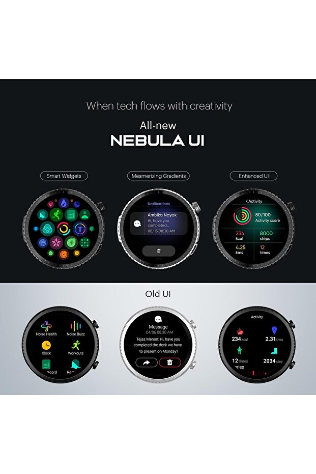 Origin Smart Watch (Jet Black) — 1.46" ApexVision AMOLED, EN 1 Processor, Nebula UI - 5