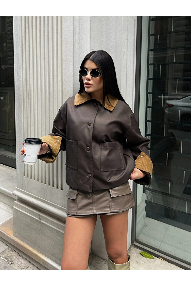 Kısa Kesimi Bomber Ceket - 1