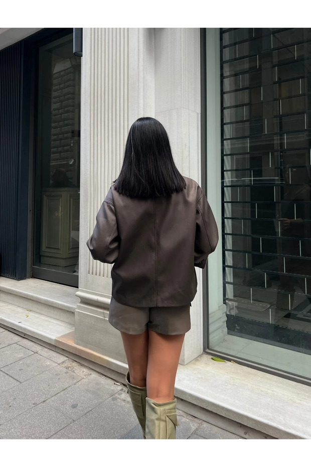 Kısa Kesimi Bomber Ceket - 3