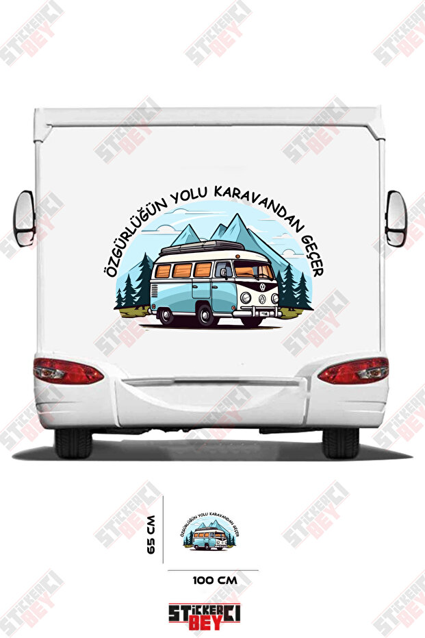 The Way of Freedom Goes through the Caravan Written Caravan Sticker Decal