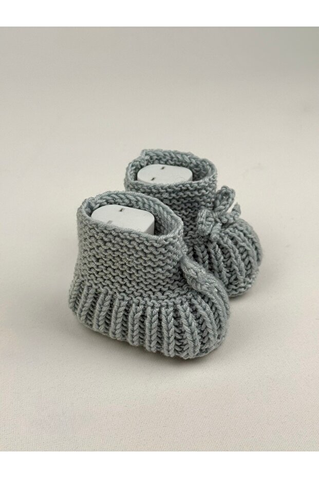 örme bebek patiği - 2