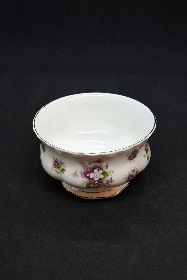 Sweet Violets Bone China Antique Porcelain Sugar Bowl/Cookie Bowl 150 ml