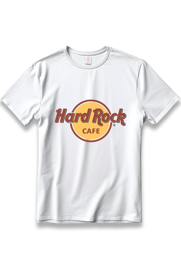 Hard Rock Cafe Design Printed T-Shirt Unisex 100% Cotton Breathable Heavyweight Fabric Tee Shirt