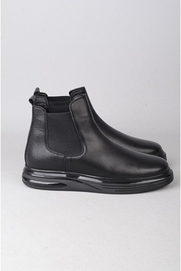 Seç 6972 genuine leather men's boot black