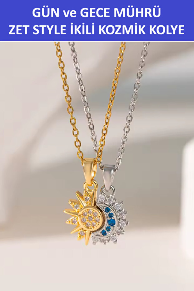 Zet Style “Day & Night Seal” – Cosmic Duo Necklace – a Magnificent Gift