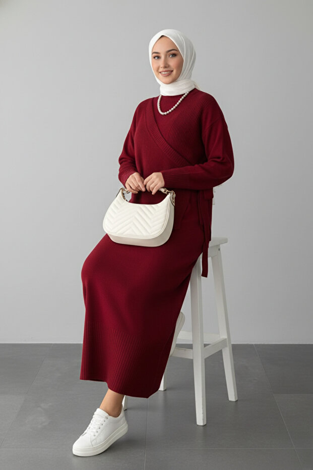 Oversize Ve Rahat Kışlık Triko Set - 3