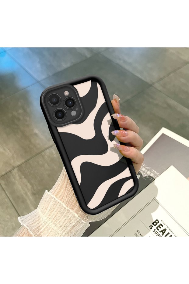 iPhone 16 Pro Compatible Lines Anti-Scratch Simplicity Soft Silicone Phone Case