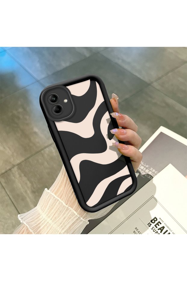 Samsung Galaxy A04 Compatible Lines Anti-Drop Simplicity Soft Silicone Phone Case