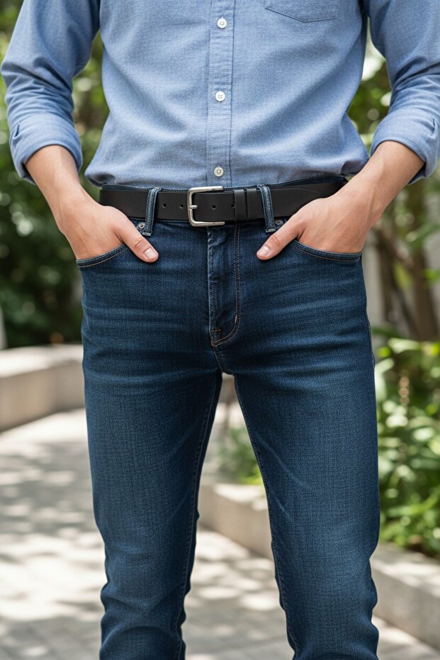 %100 hakiki deri kemer 4 cm - 1