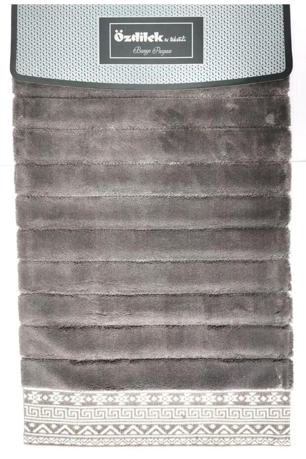 طقم مرحاض قطن ياسي رمادي غامق 60*100-40*60