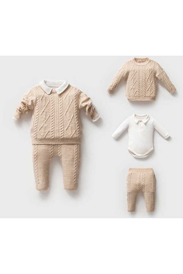 Baby Girl 3-Piece Knitted Set