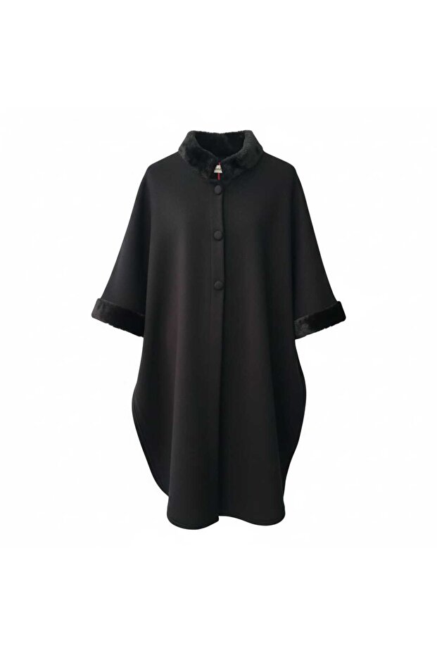 ÇELİK ÖRME KÜRKLÜ PANÇO - 7