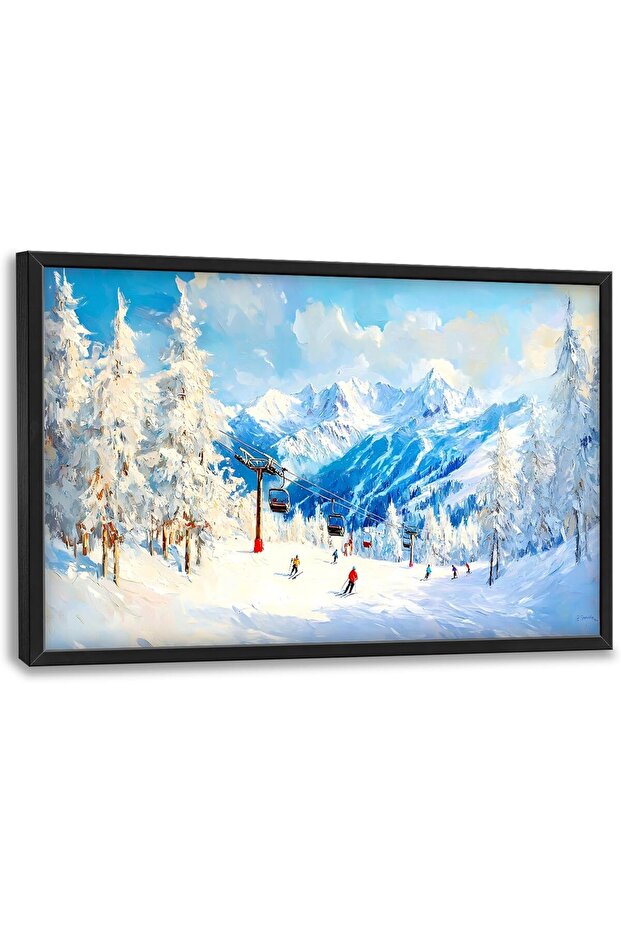 Beautiful Framed Canvas Wall Art 60×90 cm with Outer Frame, Elegant Home Decor