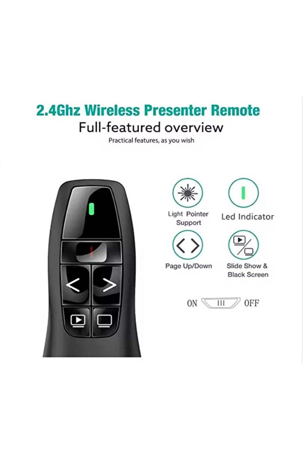 Wireless Presentation Clicker Remote for Teachers – PPT & PowerPoint Laser Pointer - 4