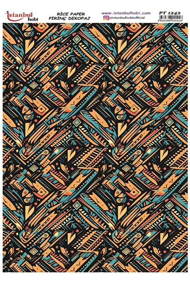 Brass Decopage Paper 30X42Cm Pt-1242 Ethnic