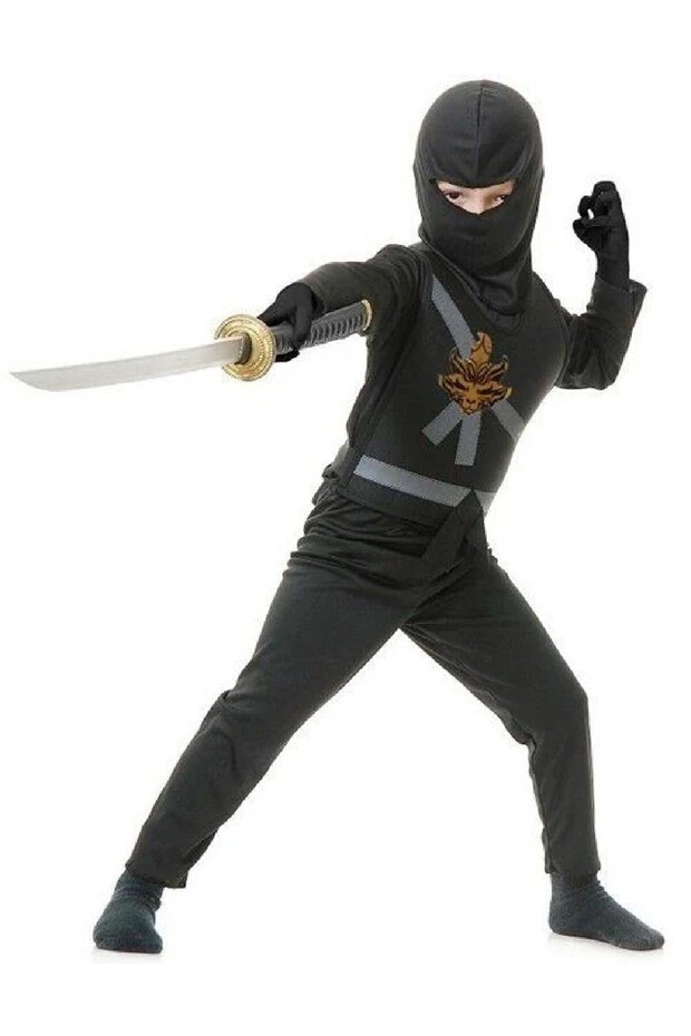 Ninjago Siyah Ninja Kostümü - 1
